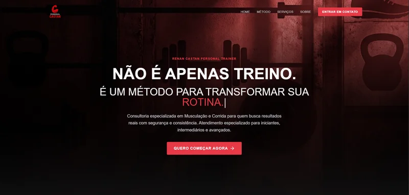 Página de consultoria Personal Castan